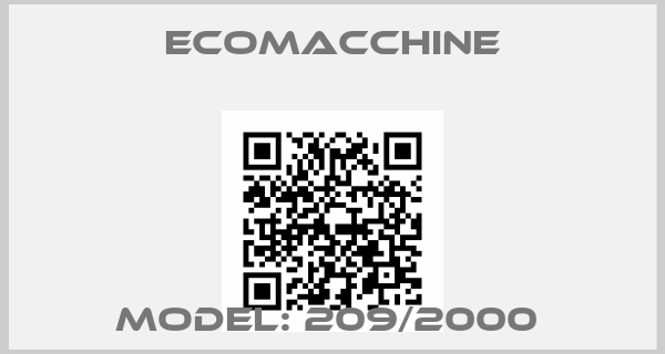 Ecomacchine-Model: 209/2000 