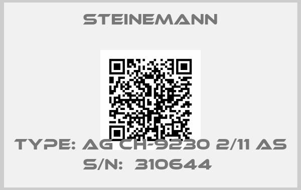 Steinemann-Type: AG CH-9230 2/11 AS S/N:  310644 