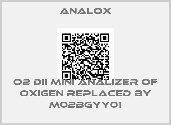 Analox-O2 DII Mini analizer of oxigen replaced by M02BGYY01