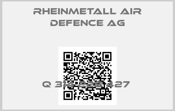 Rheinmetall air defence ag-Q 314 228 427 