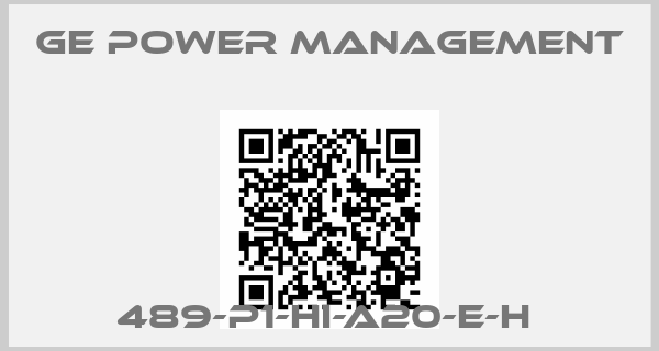 GE Power Management-489-P1-HI-A20-E-H 
