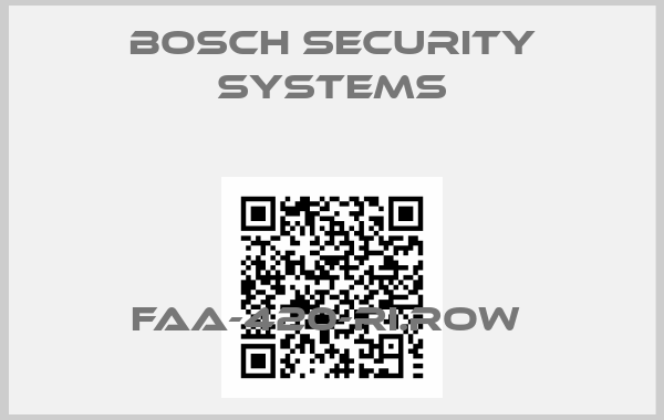 Bosch Security Systems-FAA-420-RI.ROW 