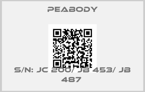 PEABODY- S/N: JC 200/ JB 453/ JB 487 