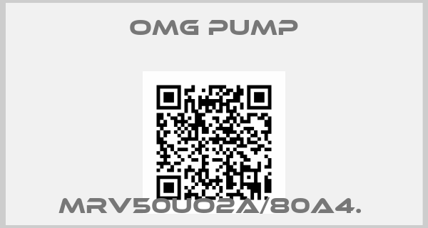 Omg Pump-MRV50UO2A/80A4. 