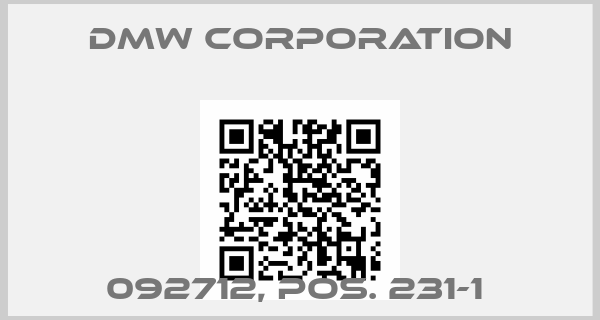 DMW CORPORATION-092712, Pos. 231-1 