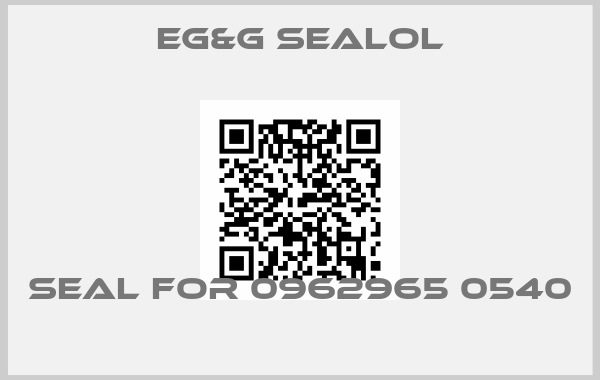 Eg&g Sealol-seal for 0962965 0540 