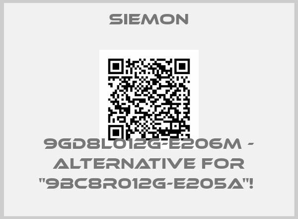 Siemon-9GD8L012G-E206M - Alternative for "9BC8R012G-E205A"! 