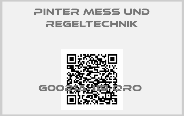 PINTER MESS UND REGELTECHNIK-G0021A-119-QRO 