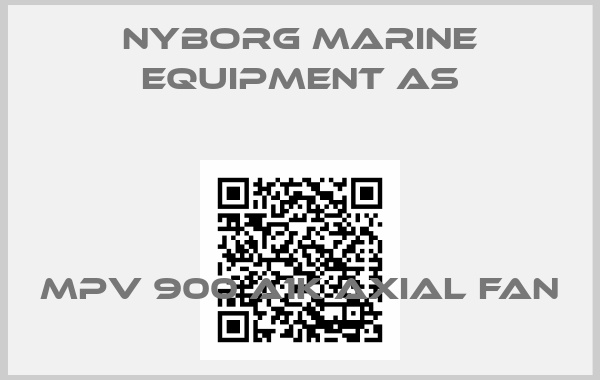 NYBORG MARINE EQUIPMENT AS-MPV 900 A1K Axial Fan