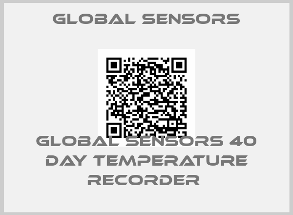 Global Sensors-Global Sensors 40 Day Temperature Recorder 