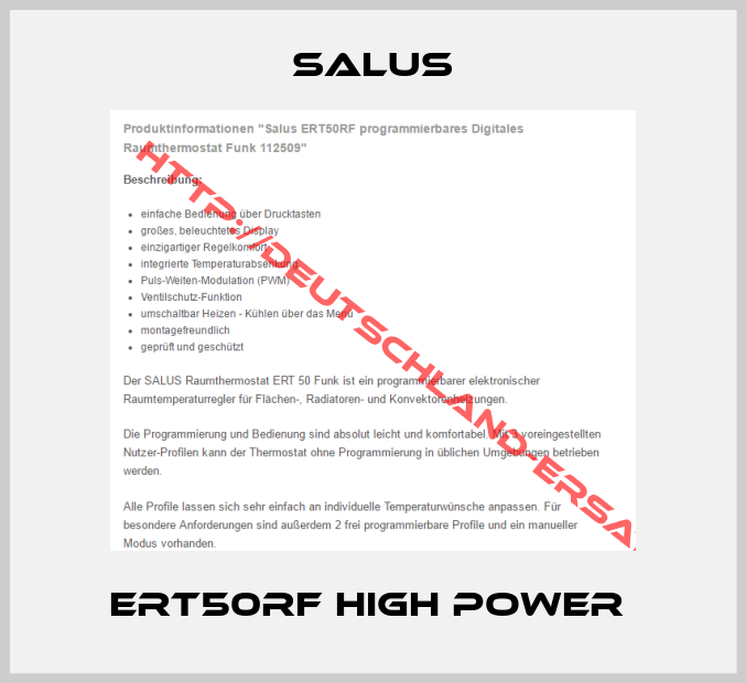 Salus-ERT50RF High power 