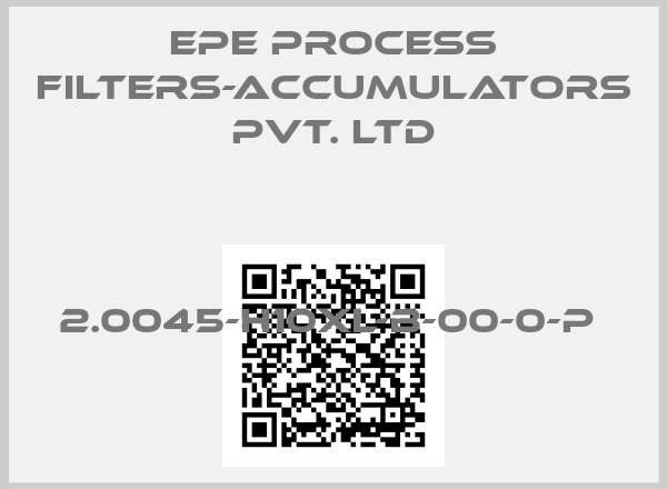 EPE Process Filters-Accumulators Pvt. Ltd-2.0045-H10XL-B-00-0-P 