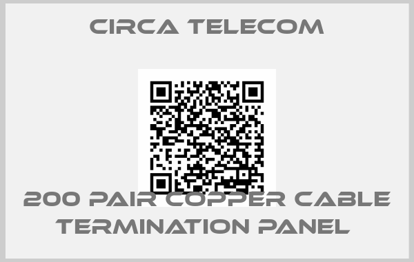 Circa Telecom-200 PAIR COPPER CABLE TERMINATION PANEL 