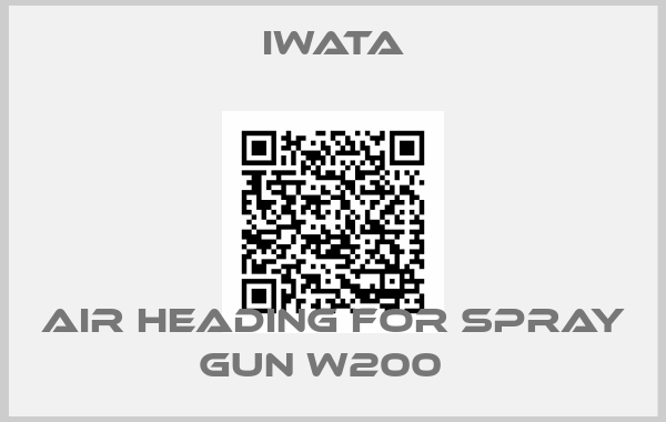 Iwata-Air Heading for Spray Gun W200  