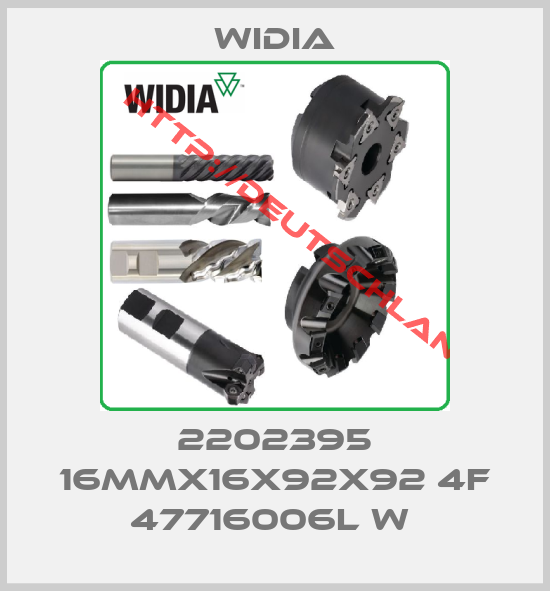 Widia-2202395 16MMX16X92X92 4F 47716006L W 