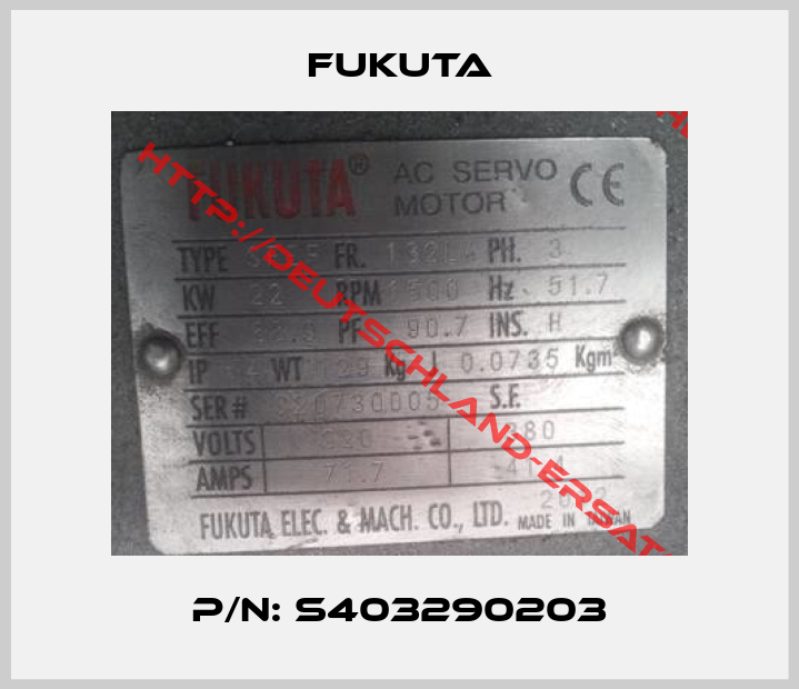 FUKUTA-P/N: S403290203