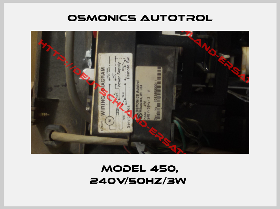 OSMONICS Autotrol-Model 450, 240V/50Hz/3W 