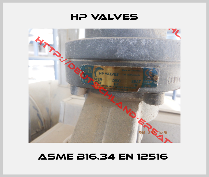 HP Valves-ASME B16.34 EN 12516 