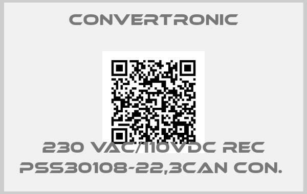 Convertronic-230 VAC/110VDC REC PSS30108-22,3CAN CON. 