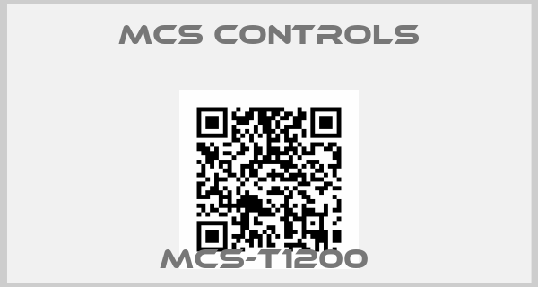 Mcs controls-MCS-T1200 