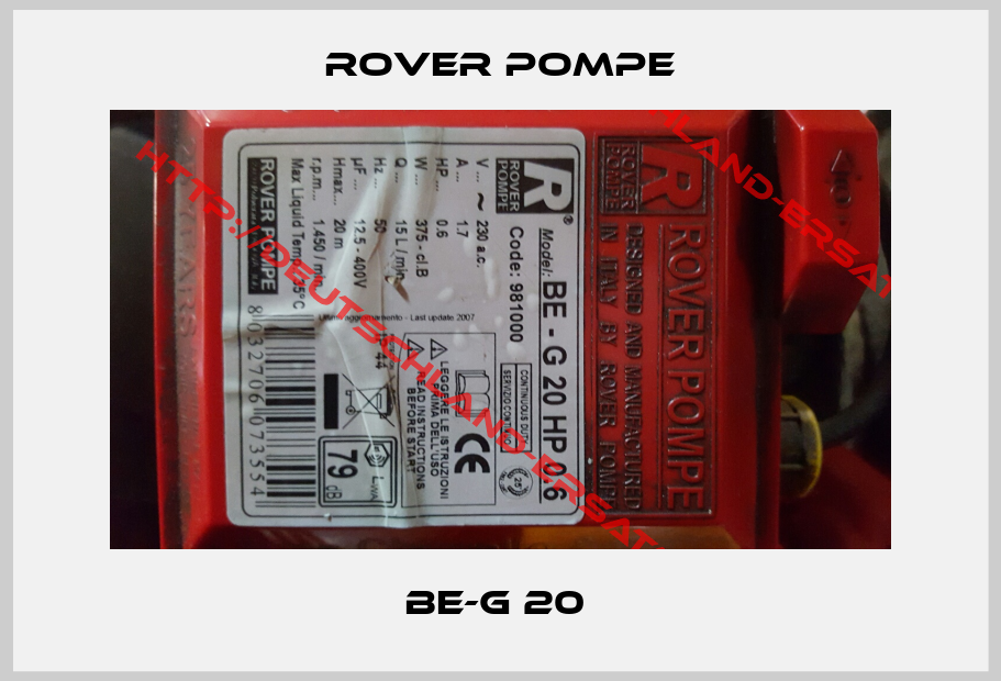 Rover Pompe- BE-G 20 