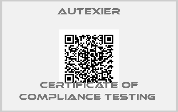 Autexier-certificate of compliance testing 