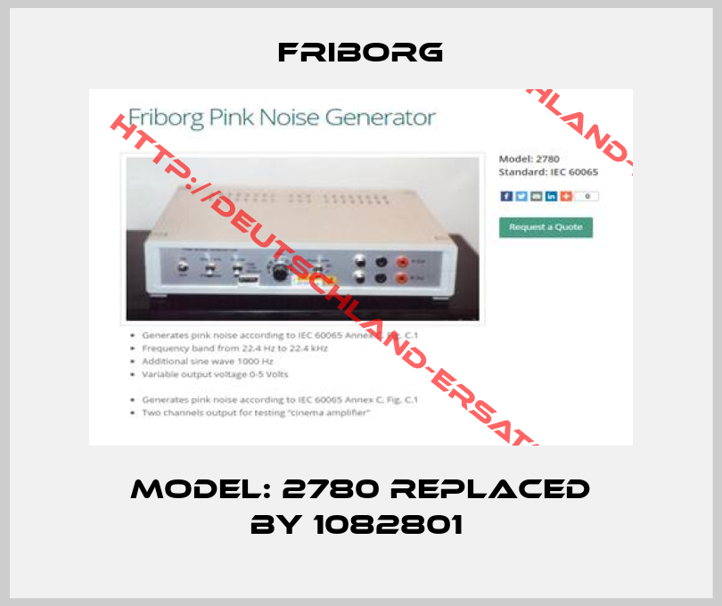 Friborg-Model: 2780 replaced by 1082801 
