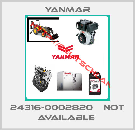 Yanmar-24316-0002820    NOT AVAILABLE 