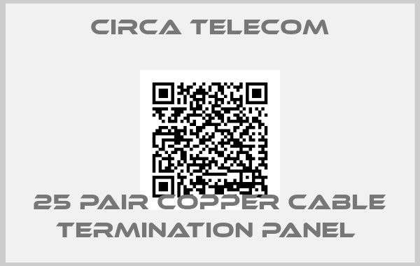 Circa Telecom-25 PAIR COPPER CABLE TERMINATION PANEL 