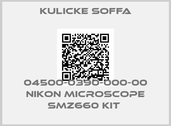 Kulicke soffa-04500-0390-000-00 NIKON MICROSCOPE SMZ660 KIT 
