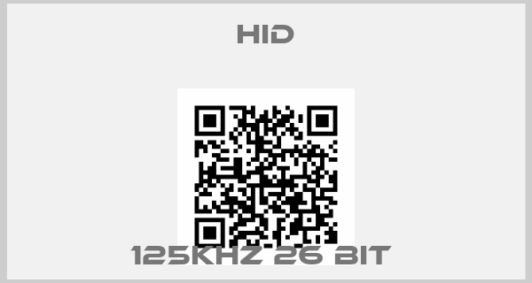 Hid-125KHz 26 bit 